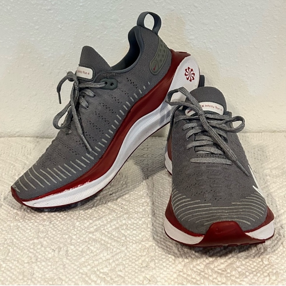 Nike Gray and Red Athletic Shoes - Picture 2 of 7